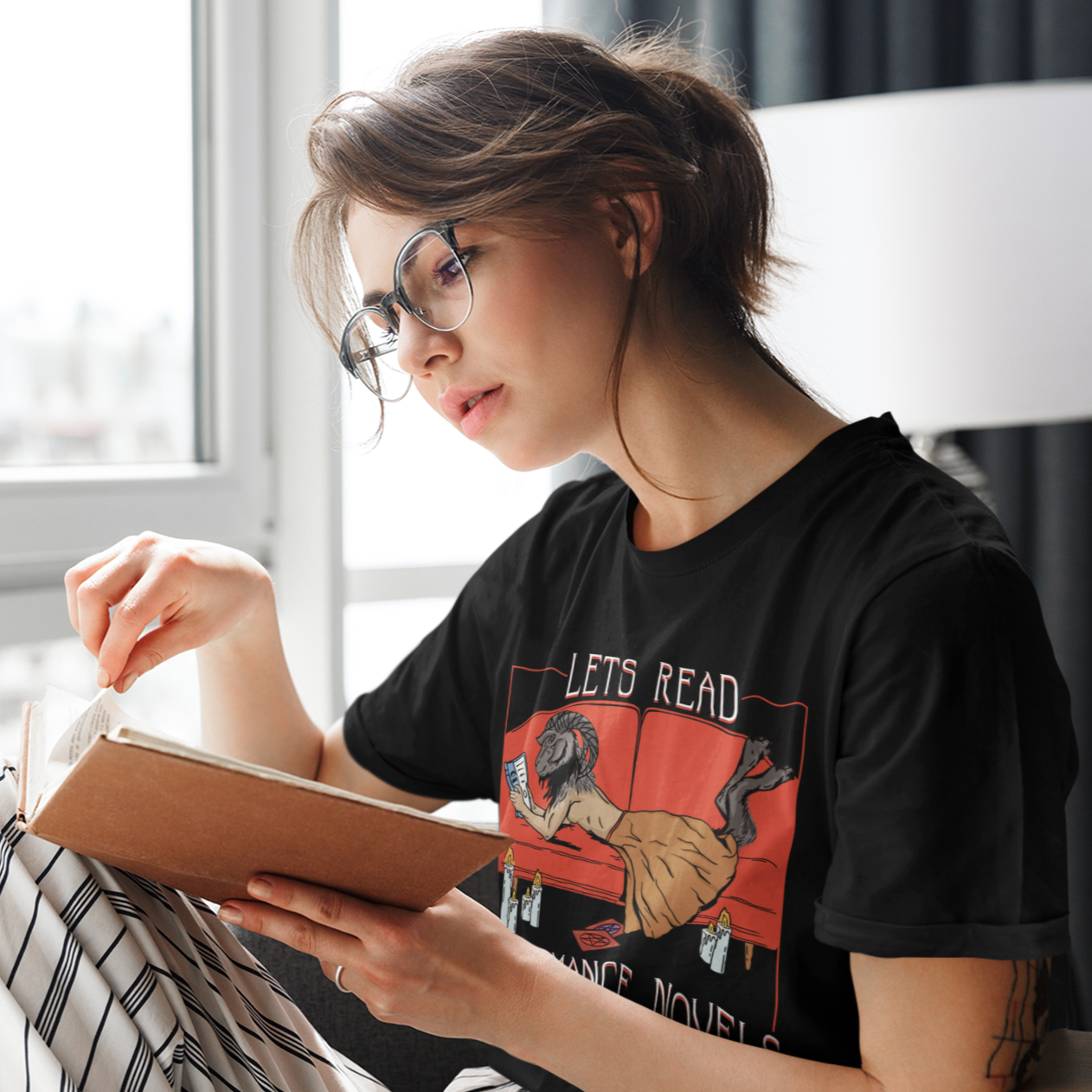 Let's Read Necromance Novels Together T-Shirt Hoodie, Sweatshirt | CiraTrend.com (Image 2)