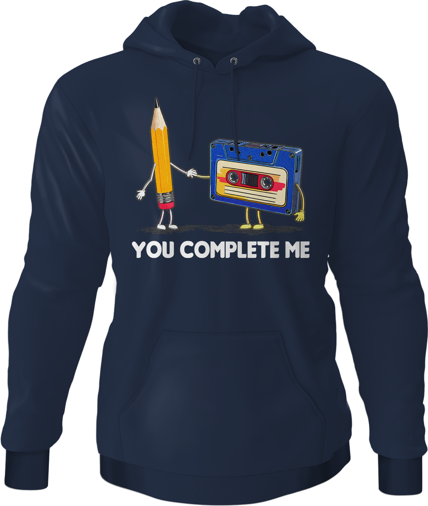 You Complete Me Pencil & Cassette Hoodie T-Shirts, Sweatshirt | CiraTrend.com (Image 4)