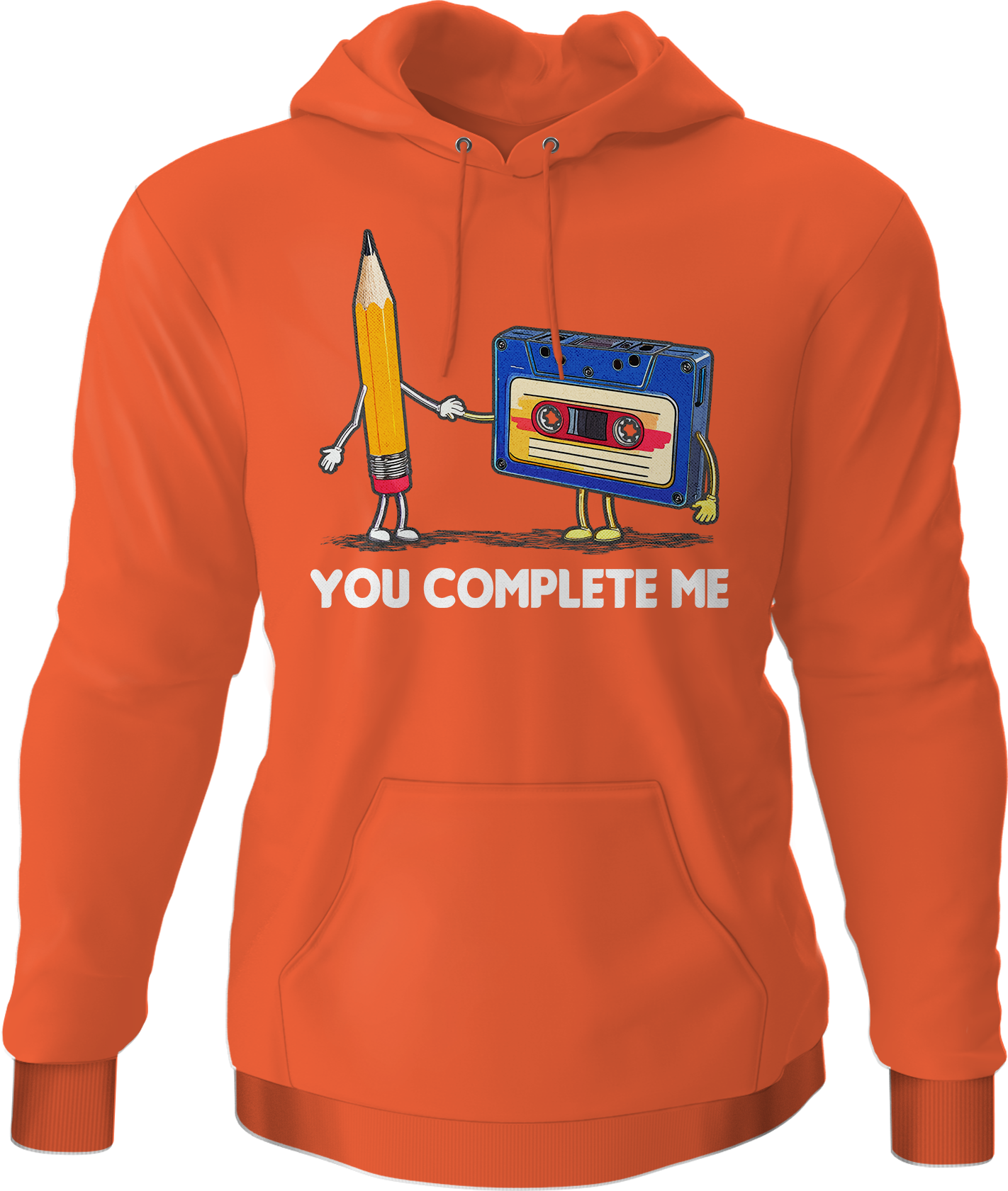 You Complete Me Pencil & Cassette Hoodie T-Shirts, Sweatshirt | CiraTrend.com (Image 5)