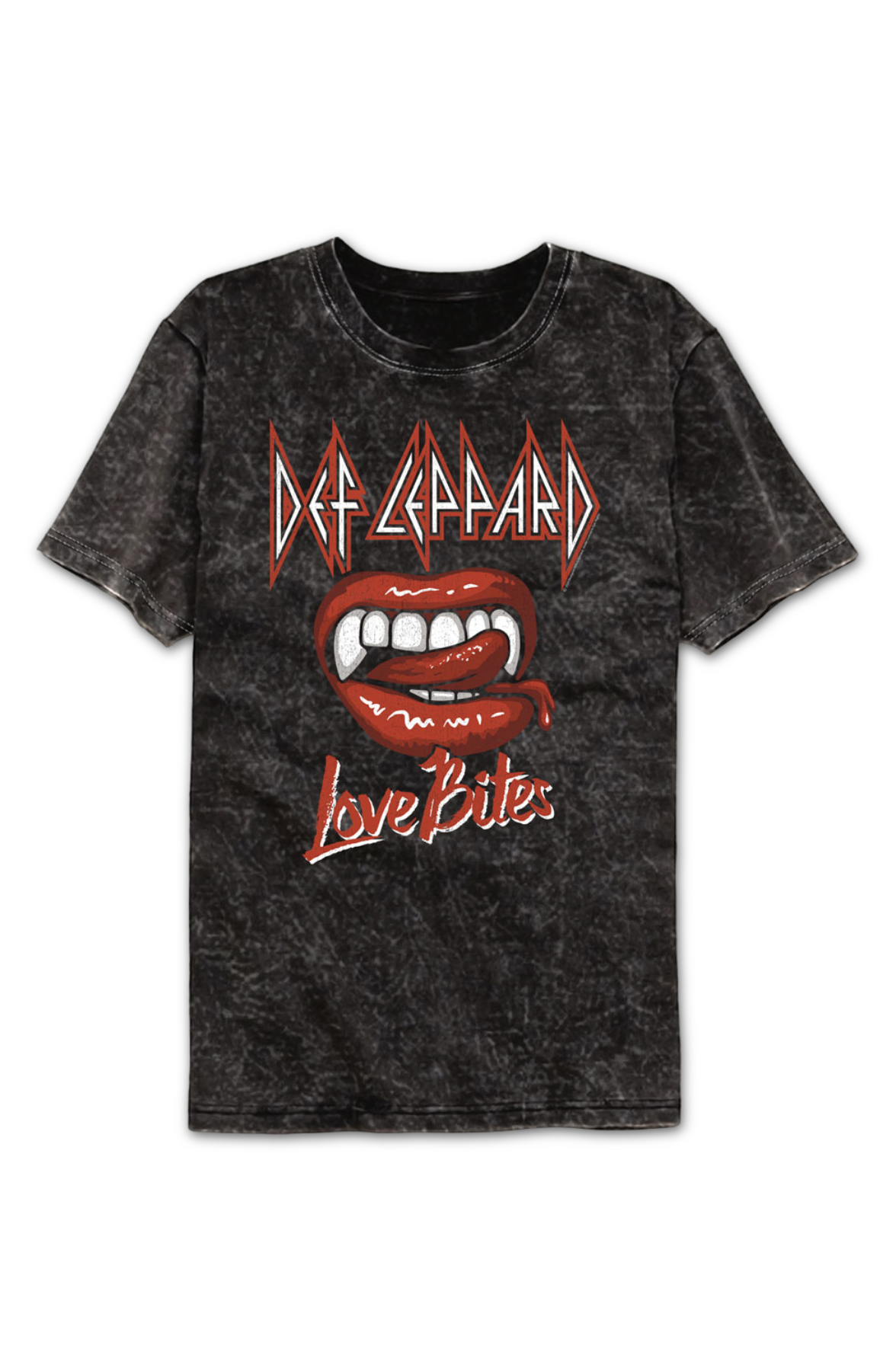 Teeth Love Bites Def Leppard Mineral Wash T-Shirt Hoodie, Sweatshirt | CiraTrend.com (Image 2)