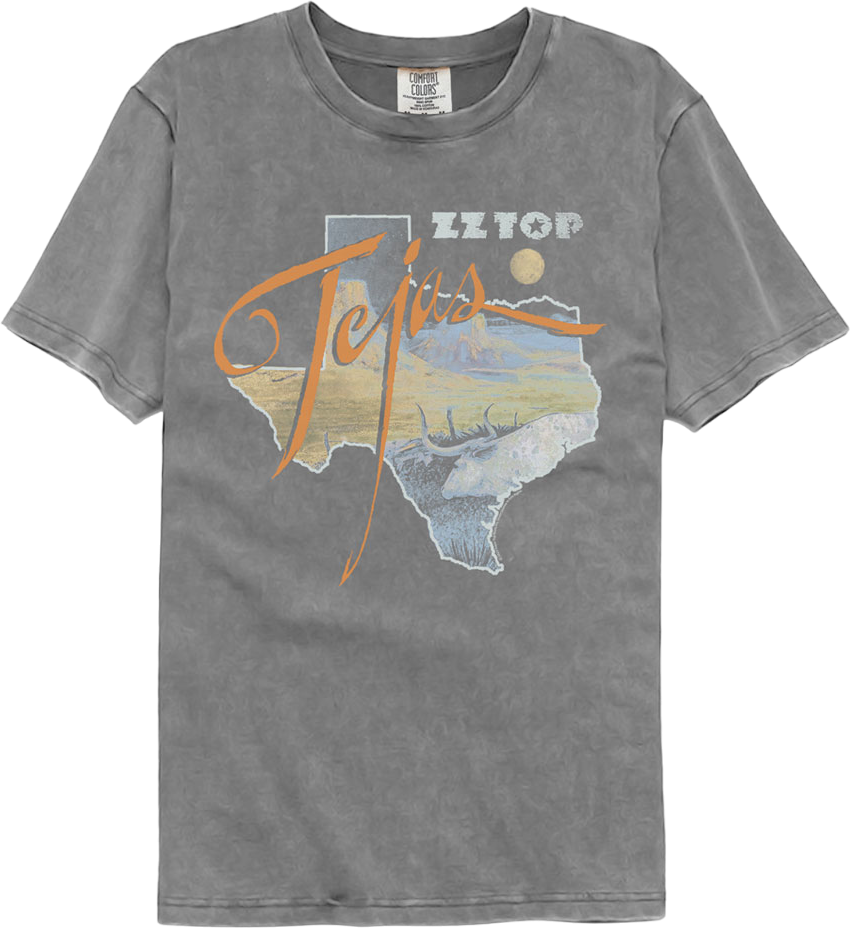 Tejas ZZ Top Comfort Colors Brand T-Shirt Hoodie, Sweatshirt | CiraTrend.com (Image 1)