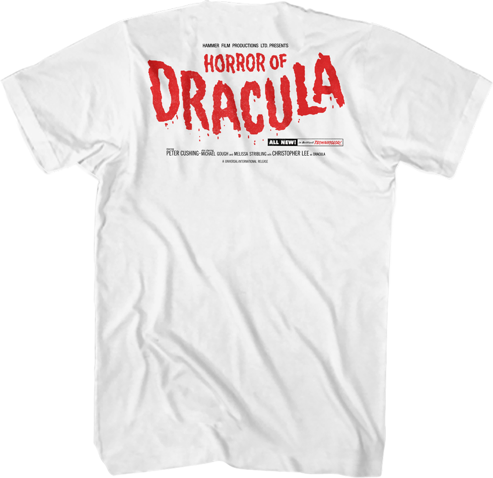 Terrifying Horror Of Dracula Hammer Films T-Shirt Hoodie, Sweatshirt | CiraTrend.com (Image 3)