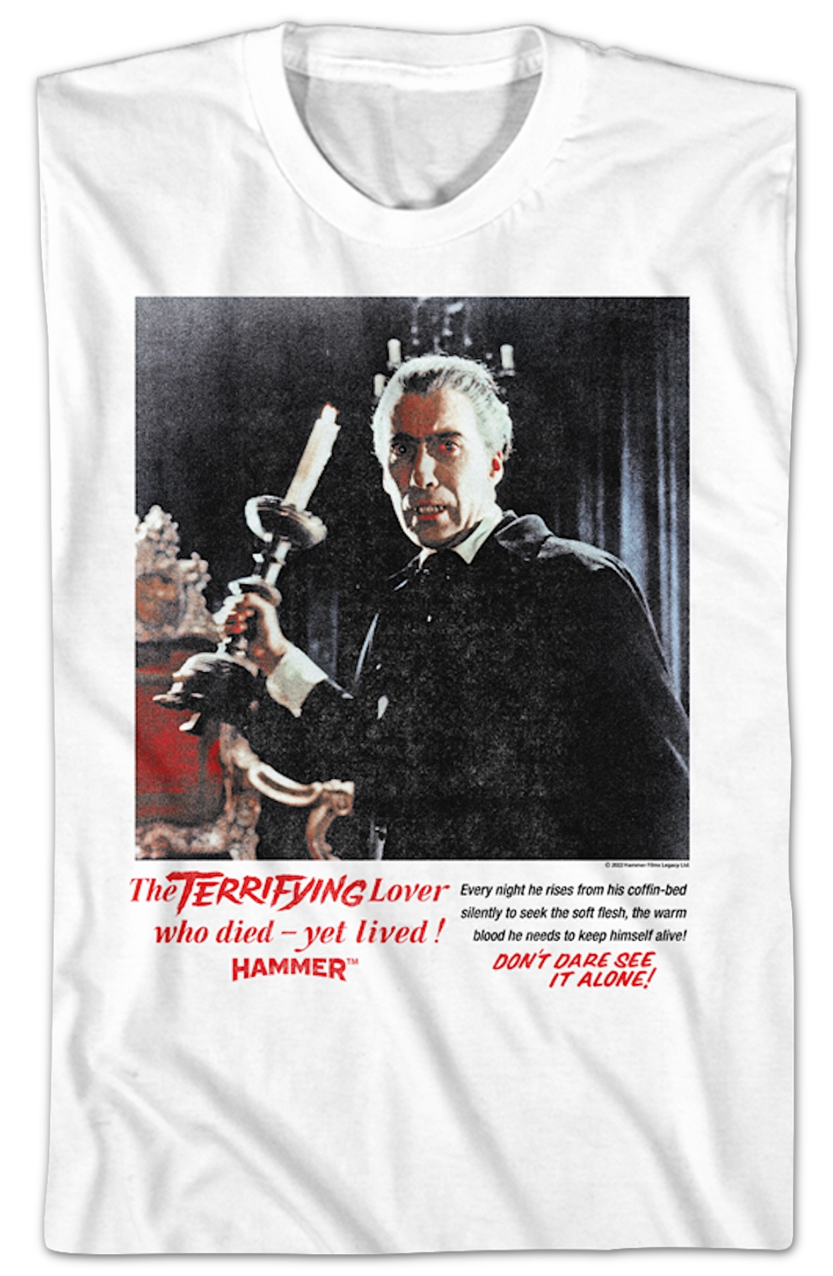 Terrifying Horror Of Dracula Hammer Films T-Shirt Hoodie, Sweatshirt | CiraTrend.com (Image 2)