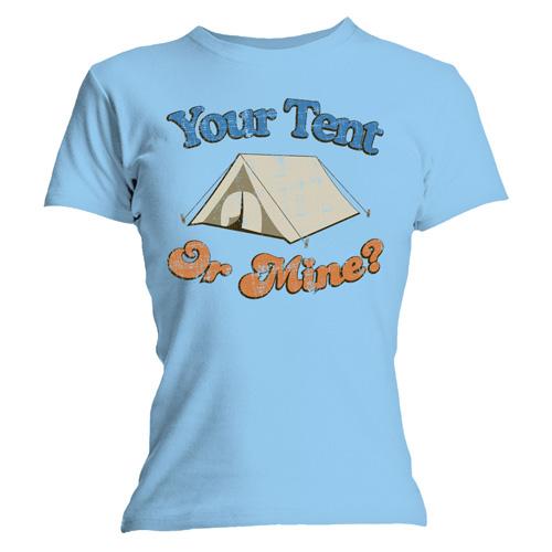 Festival Tshirts - Girls Your Tent Or Mine Womens Top