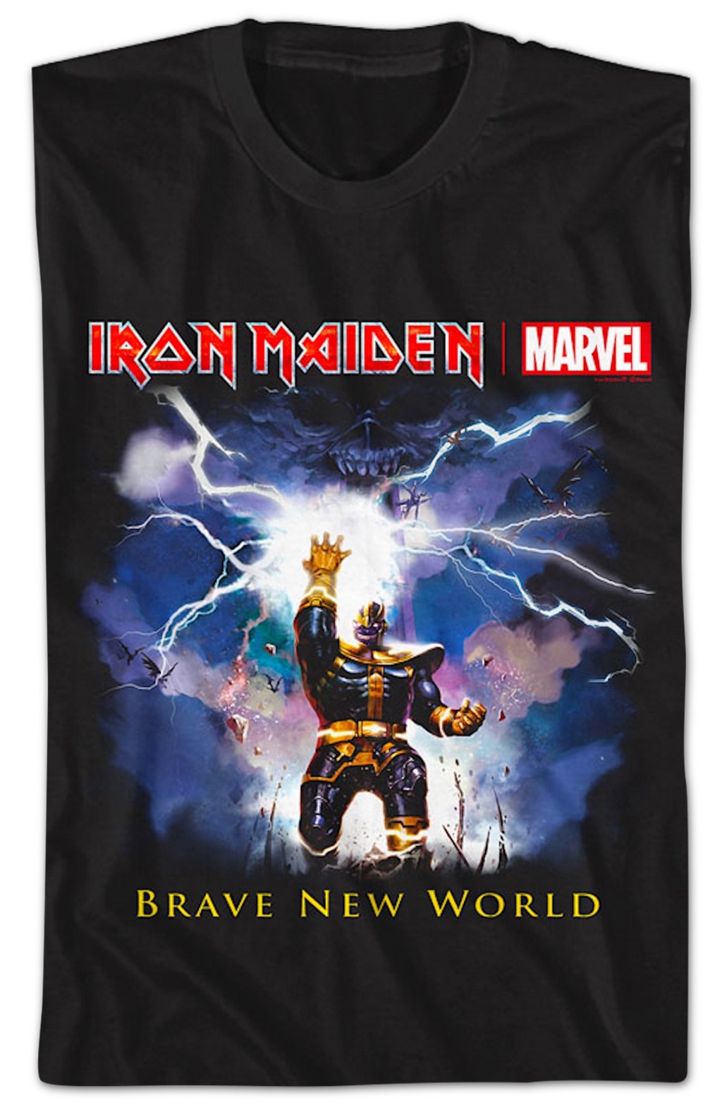 Thanos Brave New World Iron Maiden T-Shirt Hoodie, Sweatshirt | CiraTrend.com (Image 2)