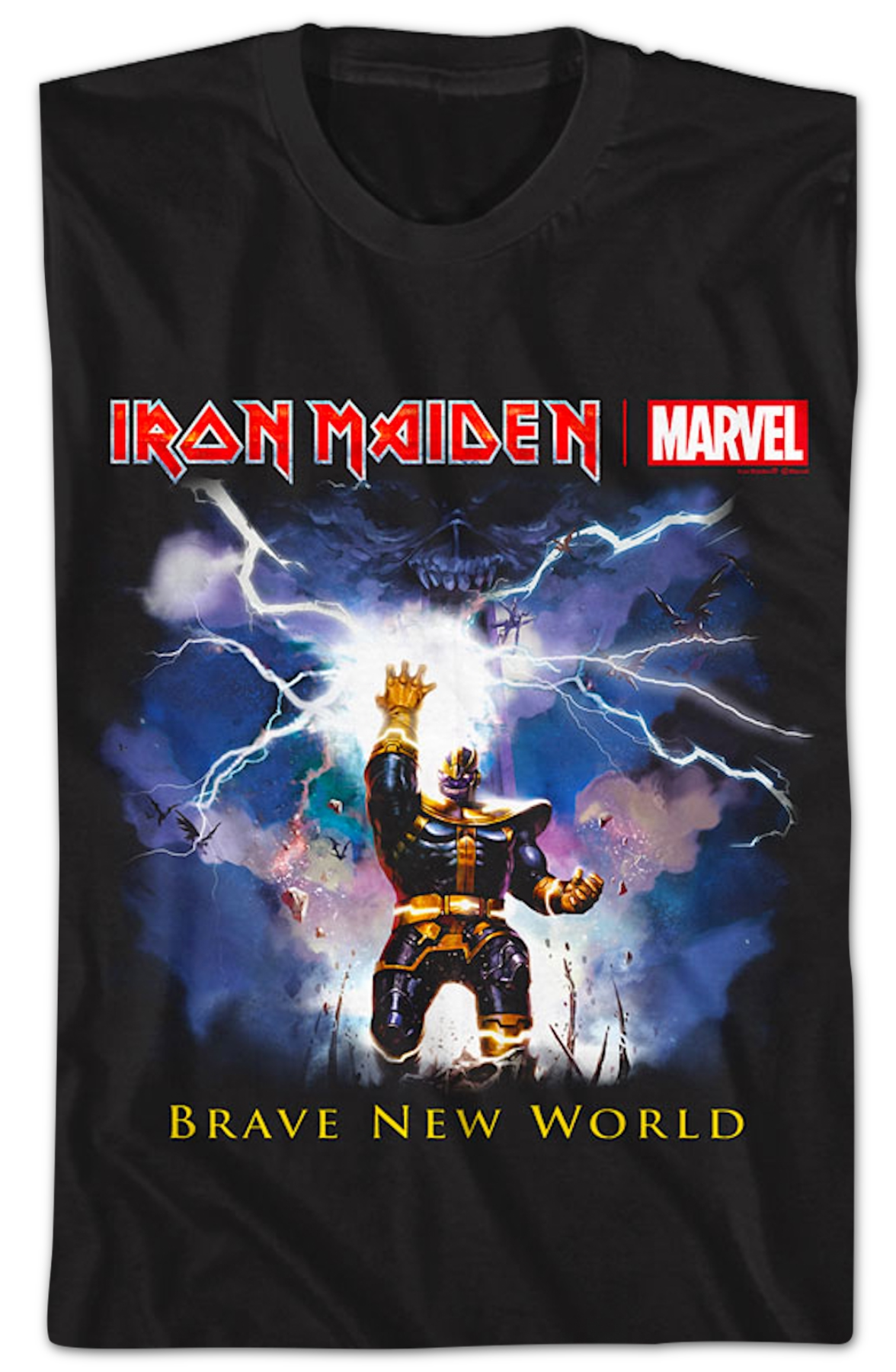 Thanos Brave New World Iron Maiden T-Shirt Hoodie, Sweatshirt | CiraTrend.com (Image 2)