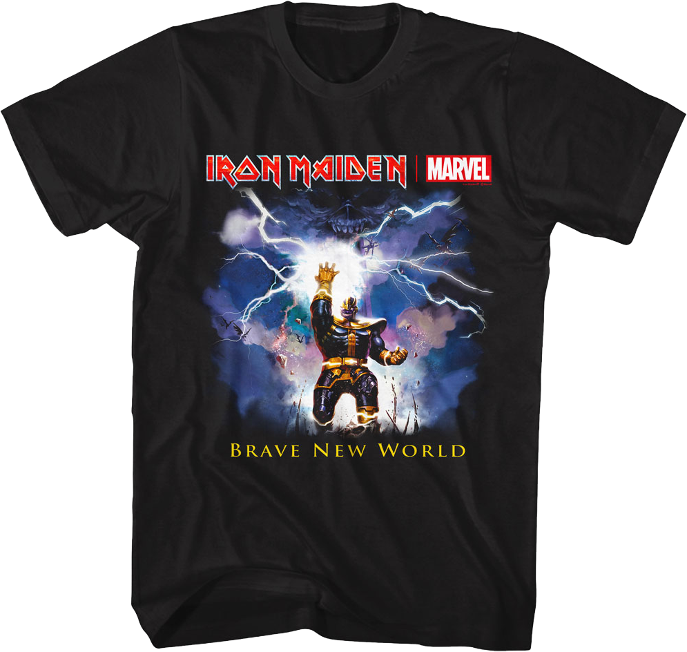Thanos Brave New World Iron Maiden T-Shirt Hoodie, Sweatshirt | CiraTrend.com (Image 1)