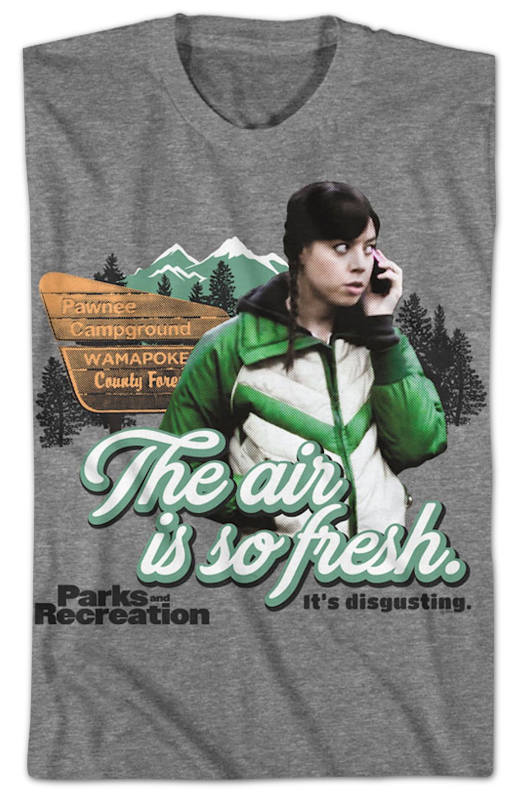 The Air Is So Fresh It's Disgusting Parks And Recreation T-Shirt Hoodie, Sweatshirt | CiraTrend.com (Image 2)