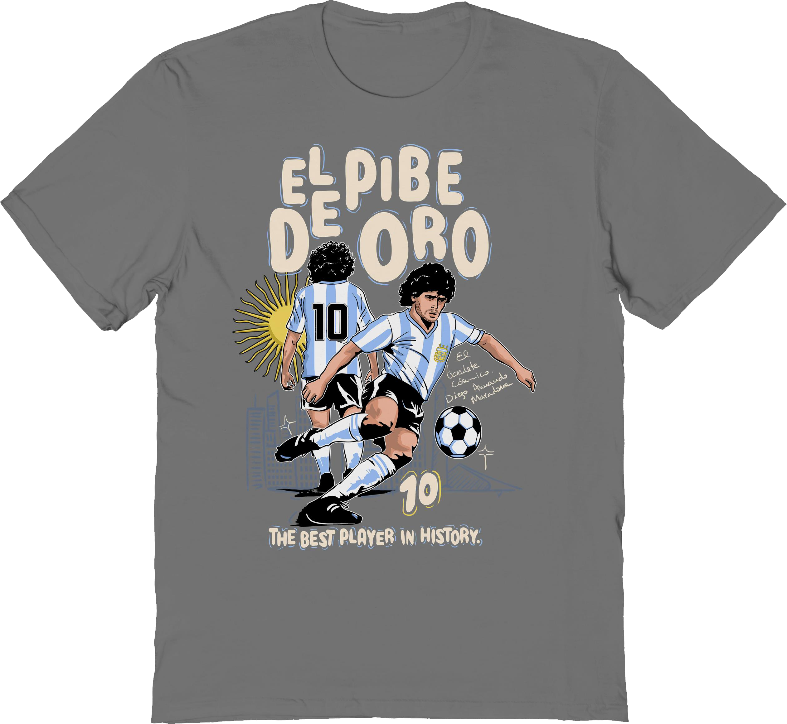 The Best Player In History Diego Maradona T-Shirt Hoodie, Sweatshirt | CiraTrend.com (Image 1)
