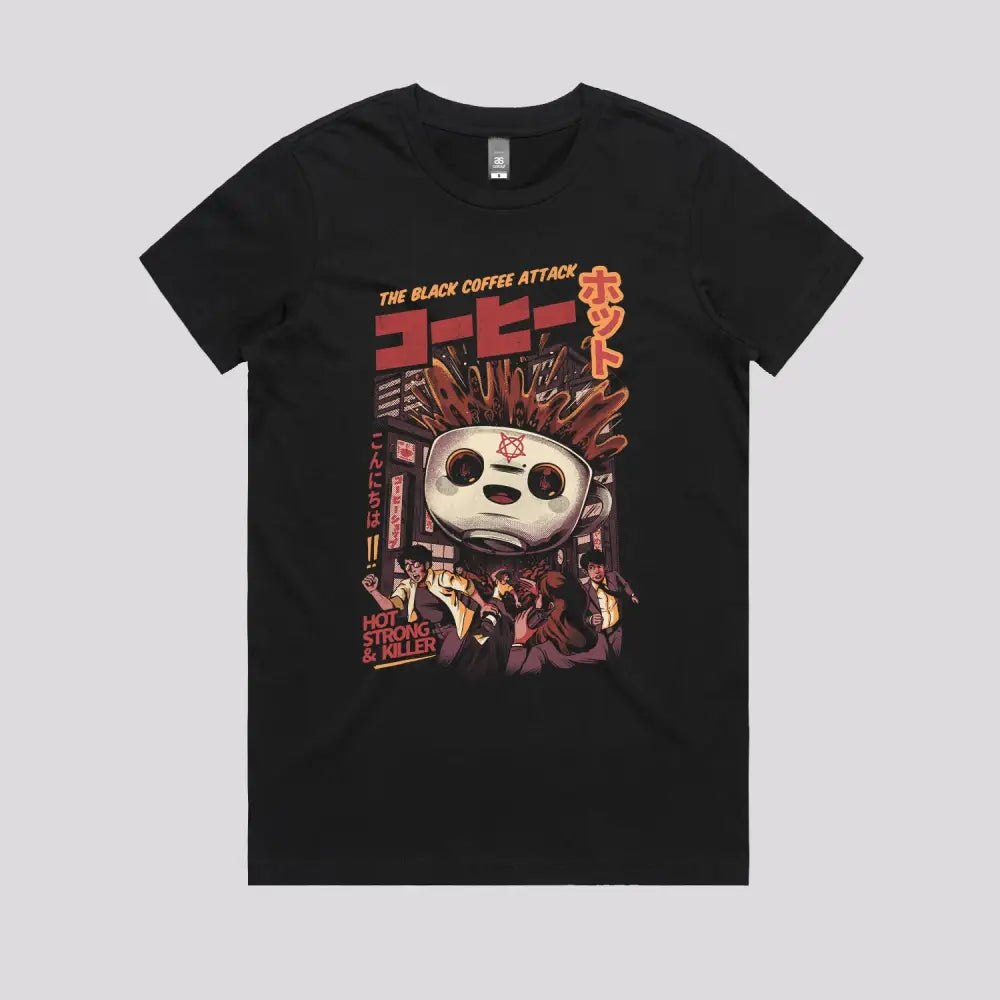 The Black Coffee Attack T-Shirt Hoodie, Sweatshirt | CiraTrend.com (Image 3)