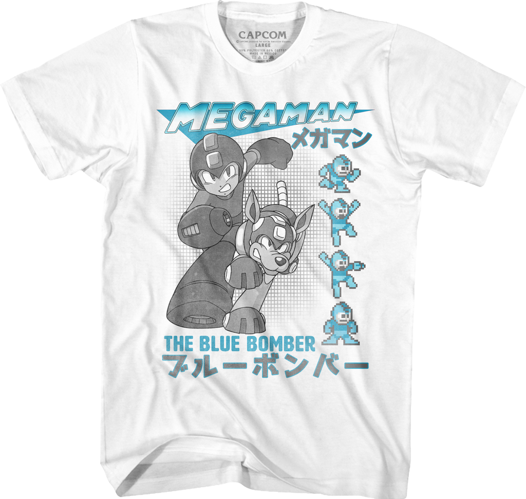 The Blue Bomber Mega Man T-Shirt Hoodie, Sweatshirt | CiraTrend.com (Image 1)