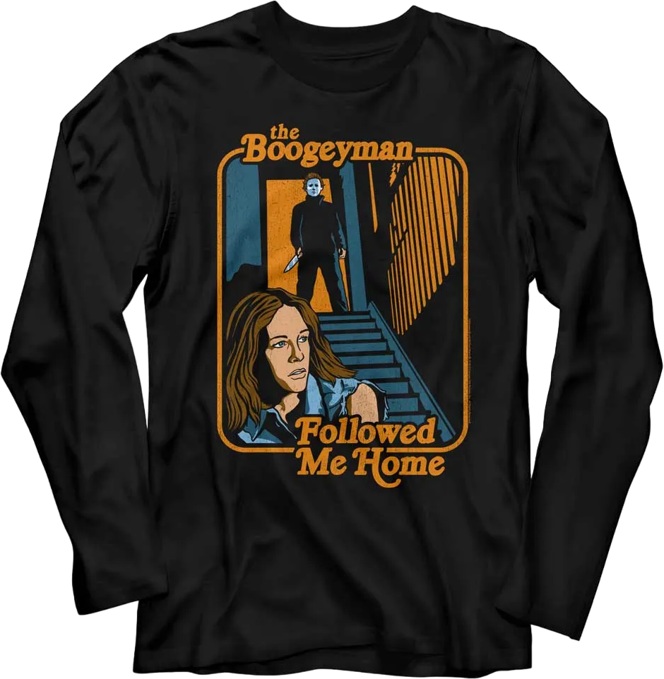 The Boogeyman Followed Me Home Halloween Long Sleeve Shirt Hoodie, Sweatshirt | CiraTrend.com (Image 1)