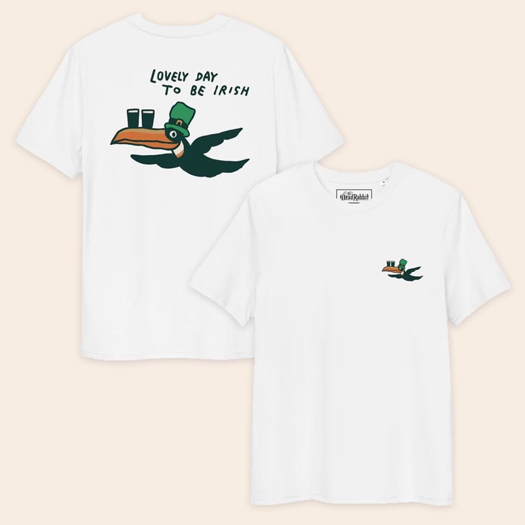 The Dead Rabbit - St Patrick's Day - Lovely Day To Be Irish T-Shirt - White Hoodie, Sweatshirt | CiraTrend.com (Image 1)