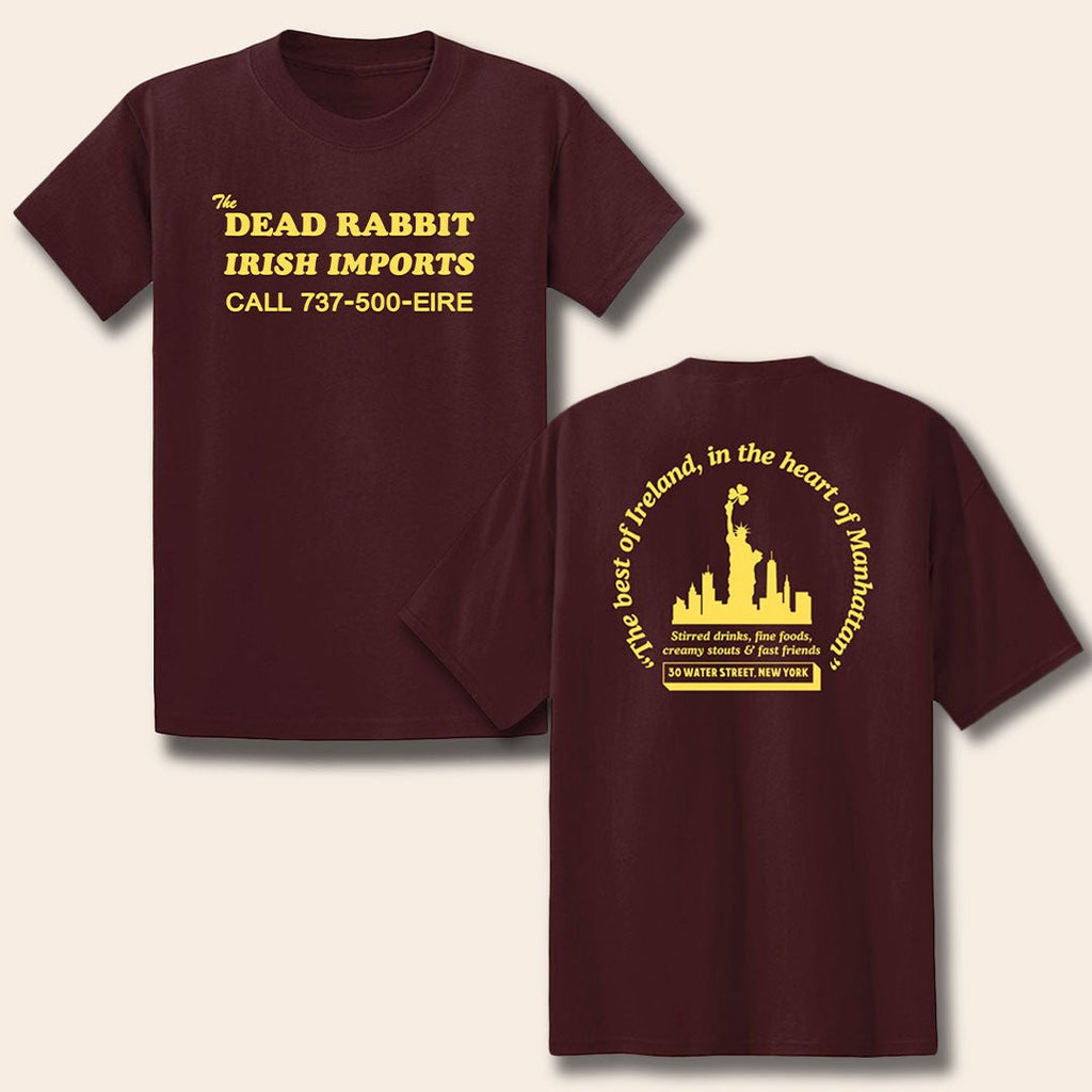 The Dead Rabbit - Irish Imports Welcome to New York T-Shirt - Athletic Maroon Hoodie, Sweatshirt | CiraTrend.com (Image 1)