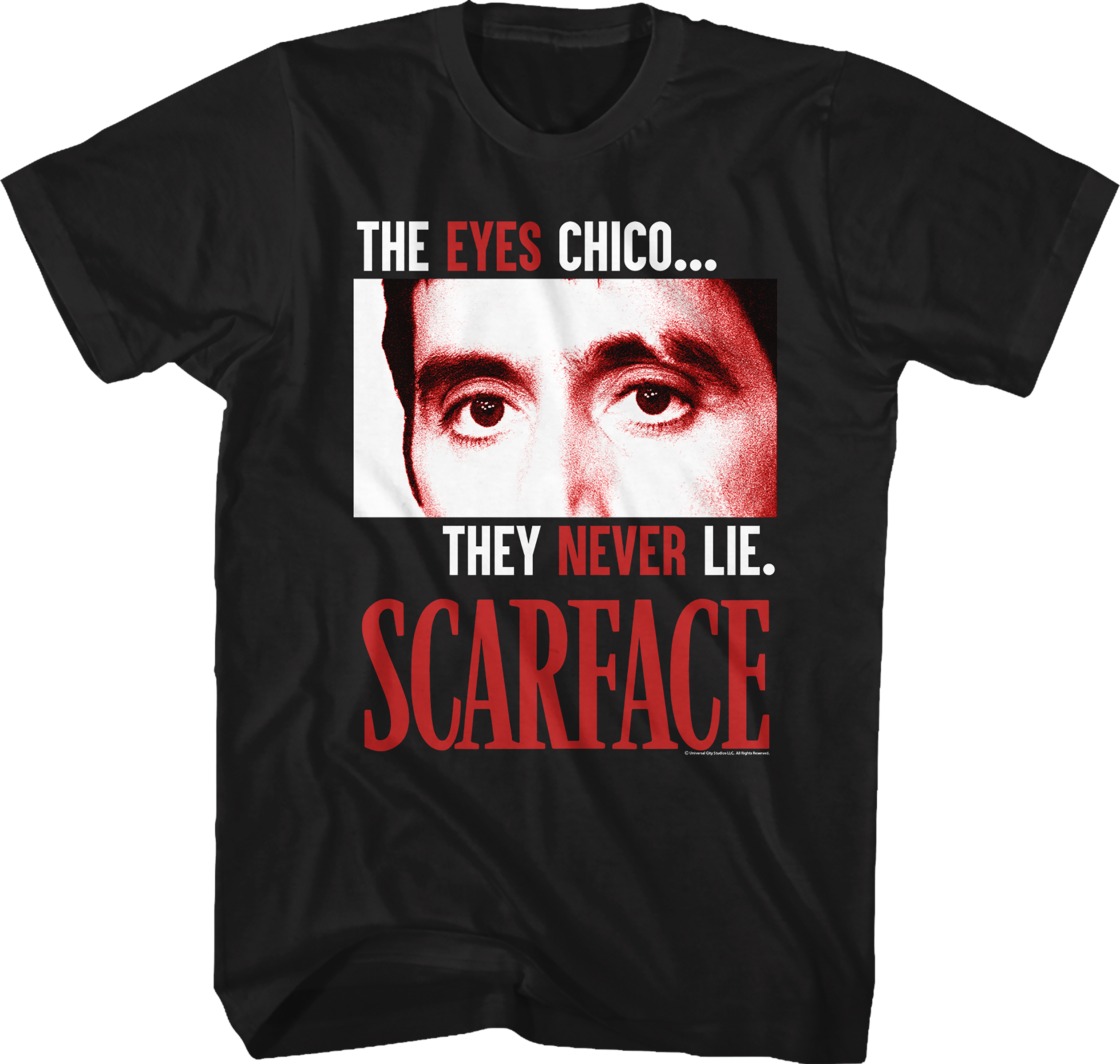 The Eyes Never Lie Scarface T-Shirt Hoodie, Sweatshirt | CiraTrend.com (Image 1)