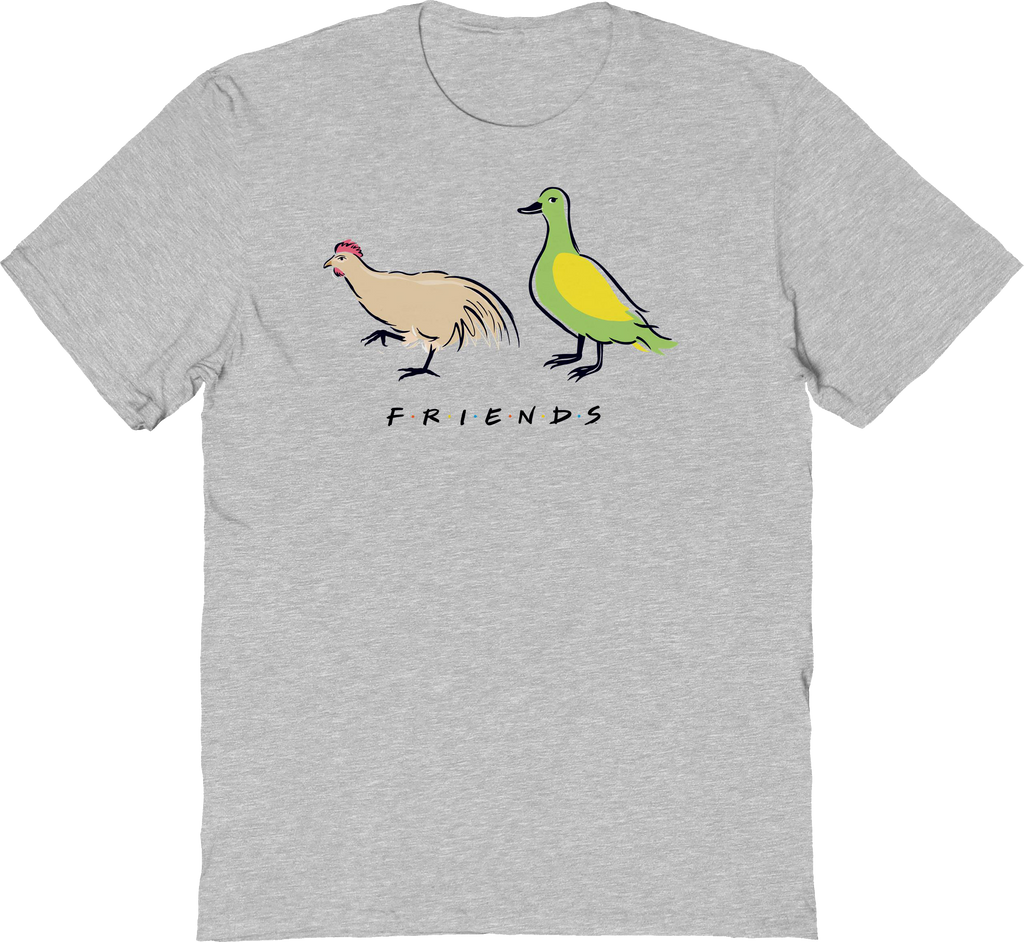 A Chicken And A Duck Friends T-Shirt Hoodie, Sweatshirt | CiraTrend.com (Image 1)