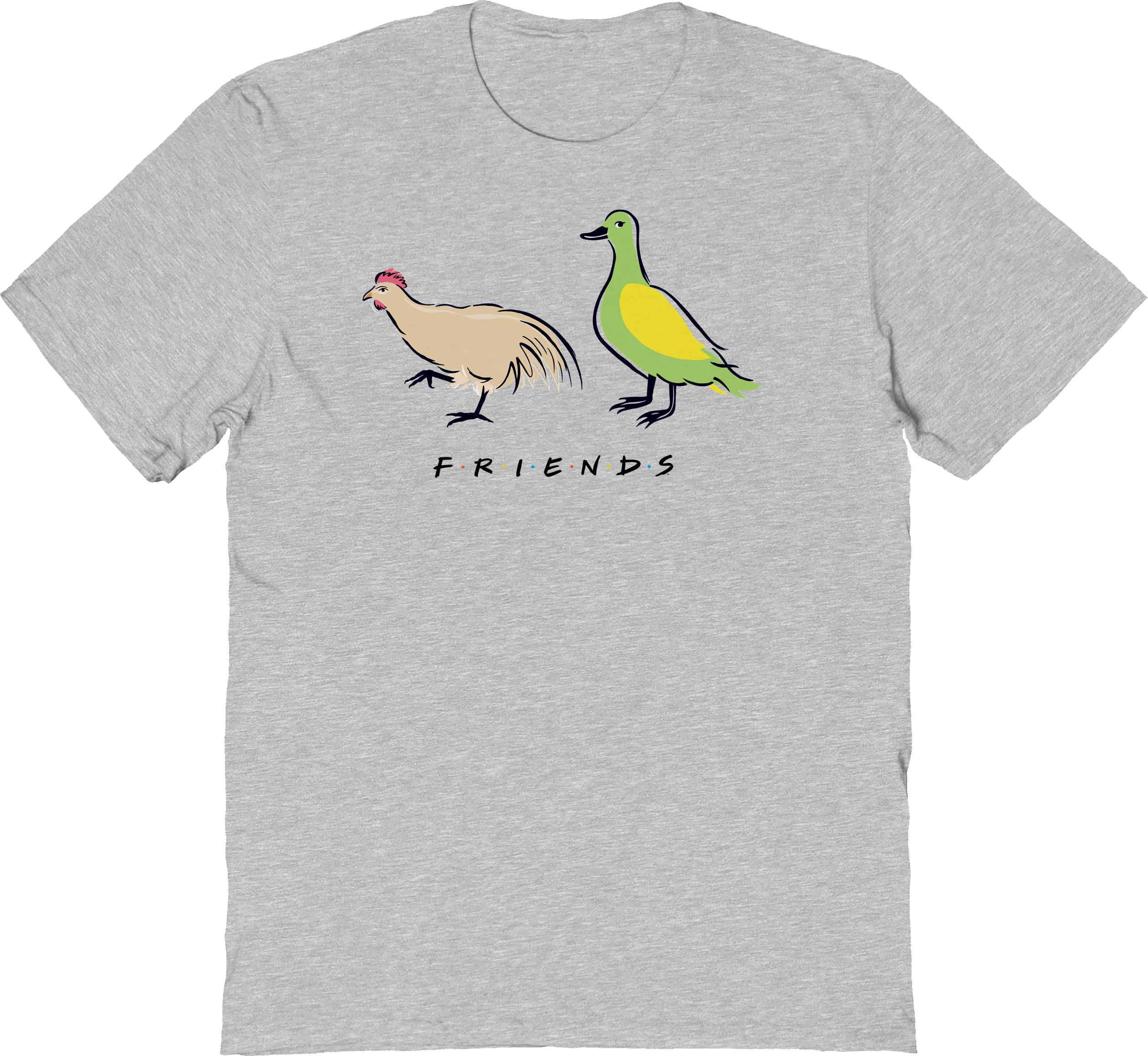 A Chicken And A Duck Friends T-Shirt Hoodie, Sweatshirt | CiraTrend.com (Image 1)
