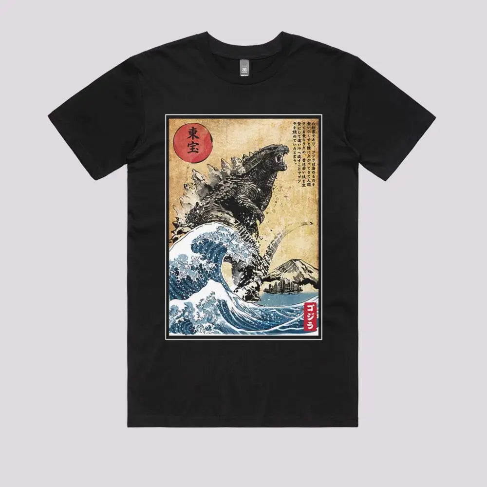 The Rise of Gojira Woodblock T-Shirt Hoodie, Sweatshirt | CiraTrend.com (Image 2)