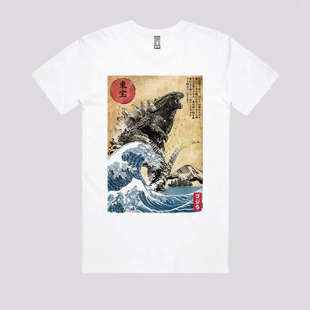 The Rise of Gojira Woodblock T-Shirt Hoodie, Sweatshirt | CiraTrend.com (Image 5)
