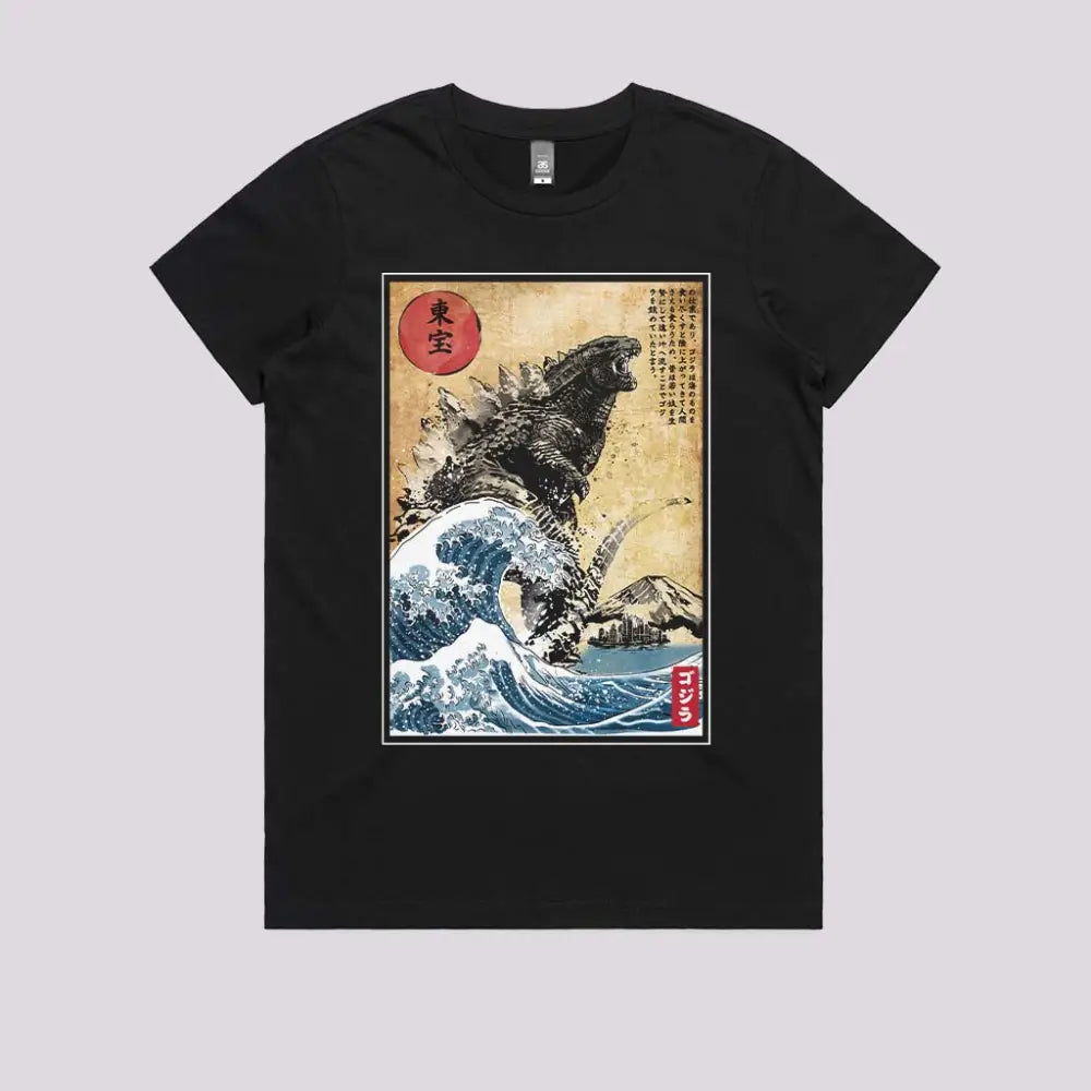 The Rise of Gojira Woodblock T-Shirt Hoodie, Sweatshirt | CiraTrend.com (Image 3)