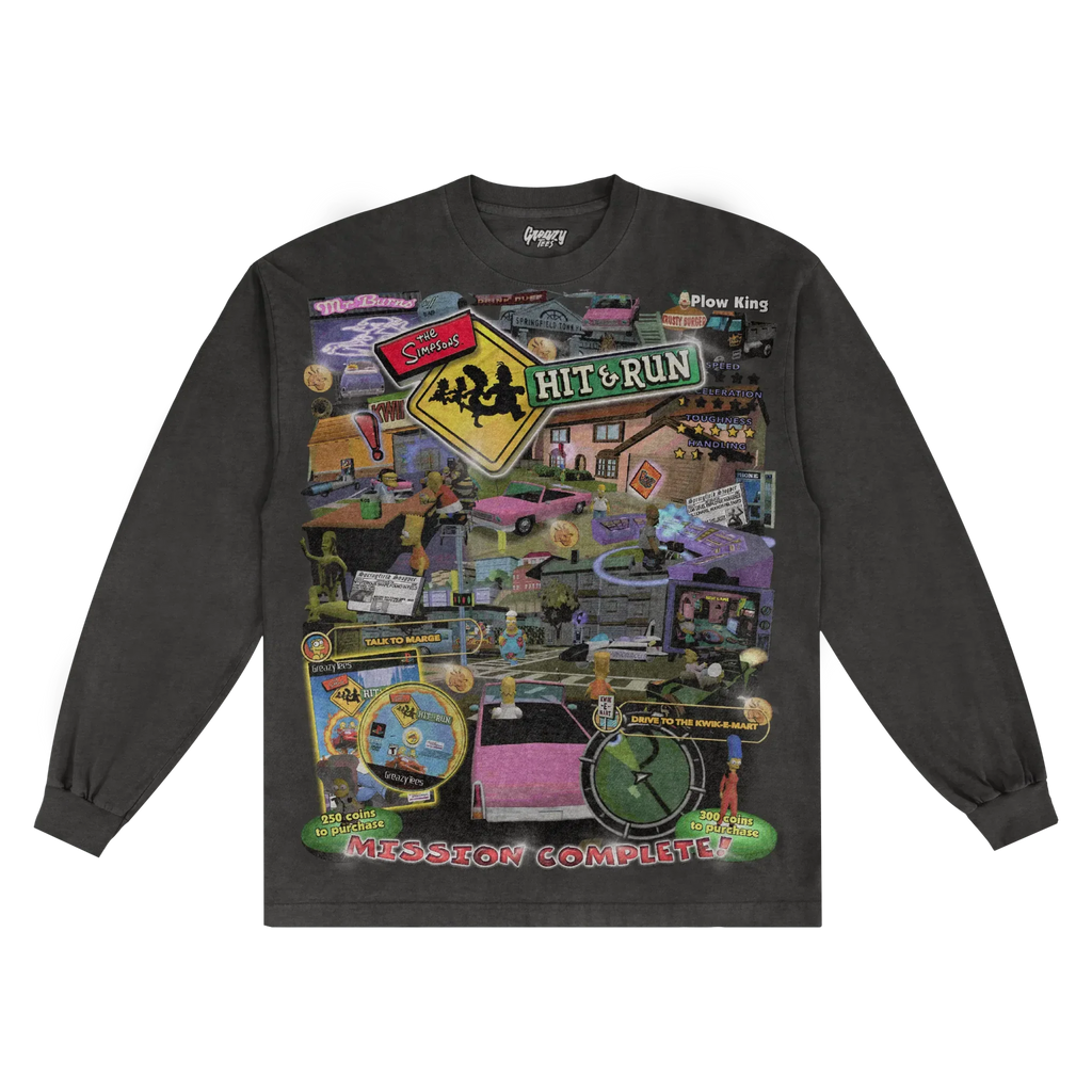 The Simpsons Hit & Run Classic Long Sleeved Tee Hoodie, Sweatshirt | CiraTrend.com (Image 5)