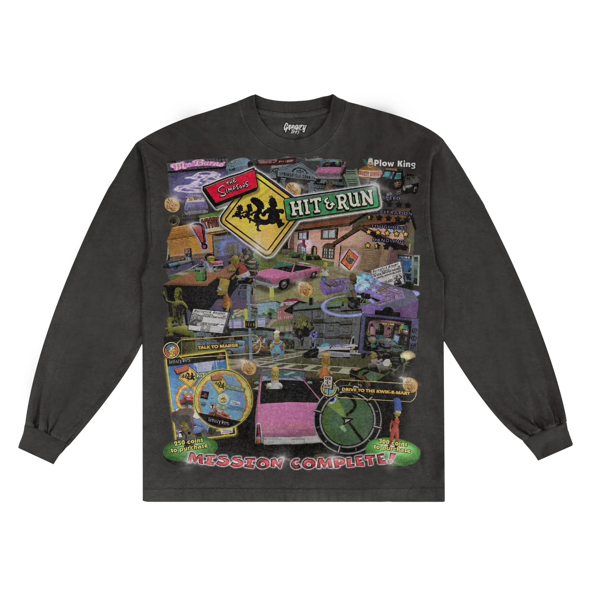 The Simpsons Hit & Run Classic Long Sleeved Tee Hoodie, Sweatshirt | CiraTrend.com (Image 5)