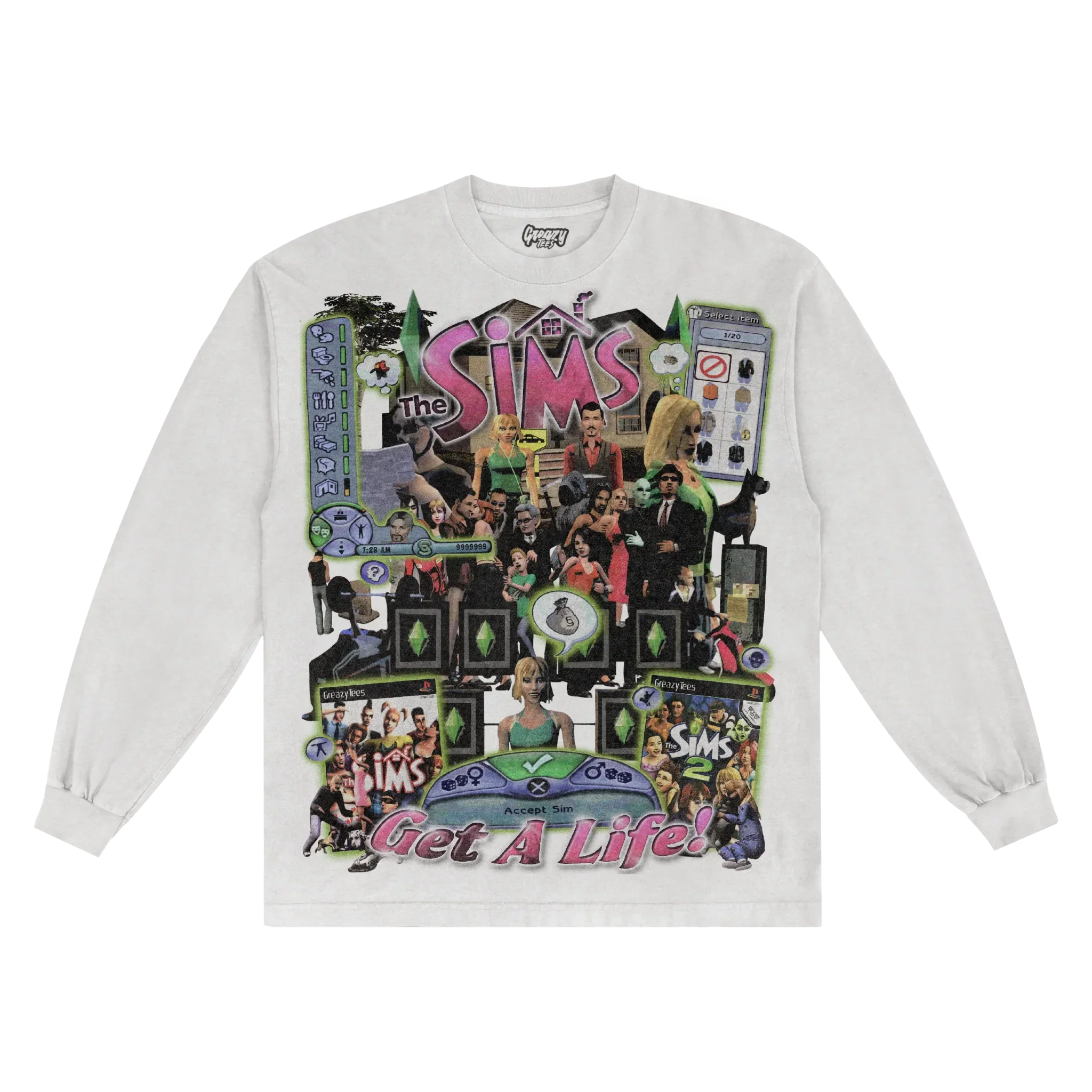 The Sims Classic Long Sleeved Tee Hoodie, Sweatshirt | CiraTrend.com (Image 1)