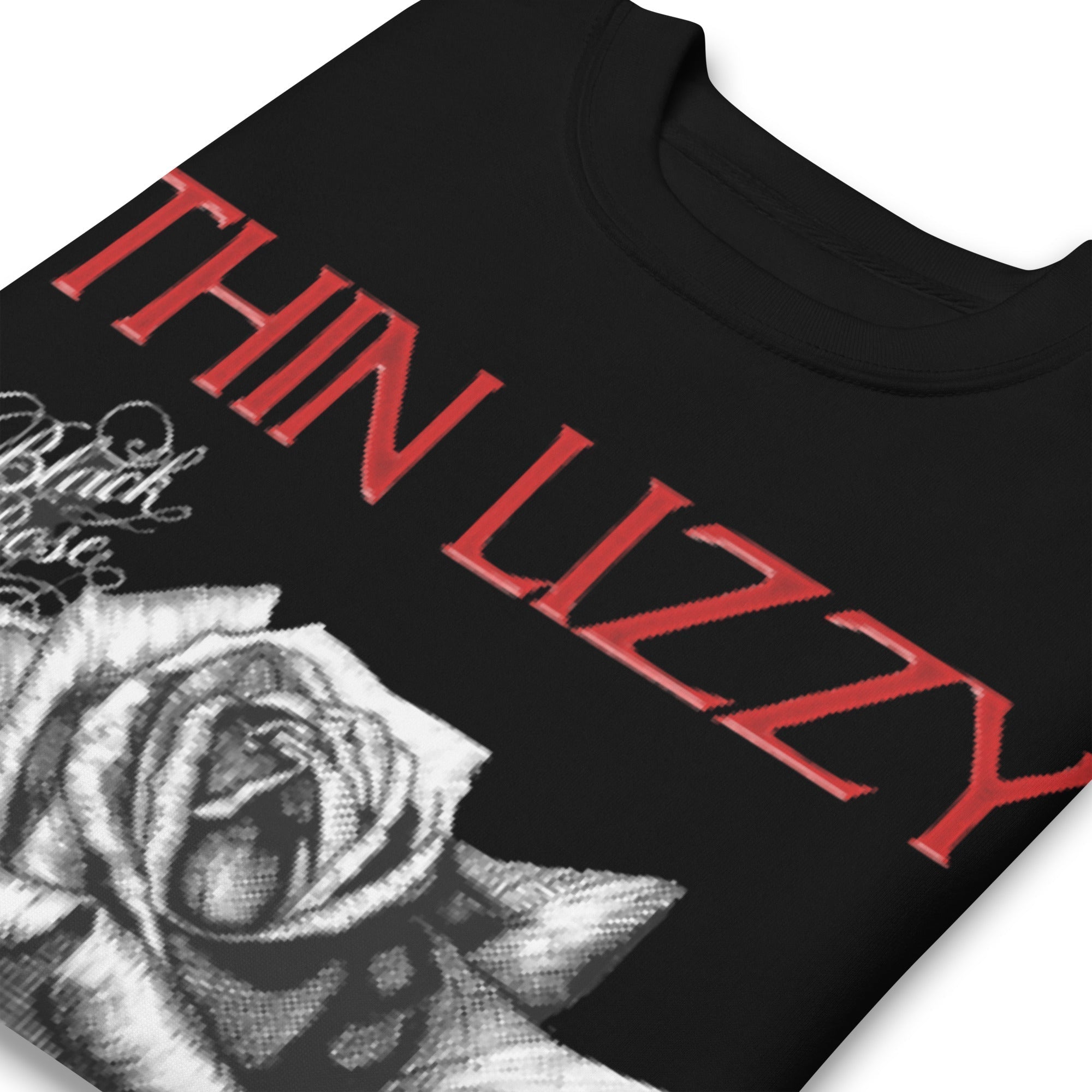Thin Lizzy Black Rose Jumbo Print Sweatshirt T-Shirts, Hoodie | CiraTrend.com (Image 2)