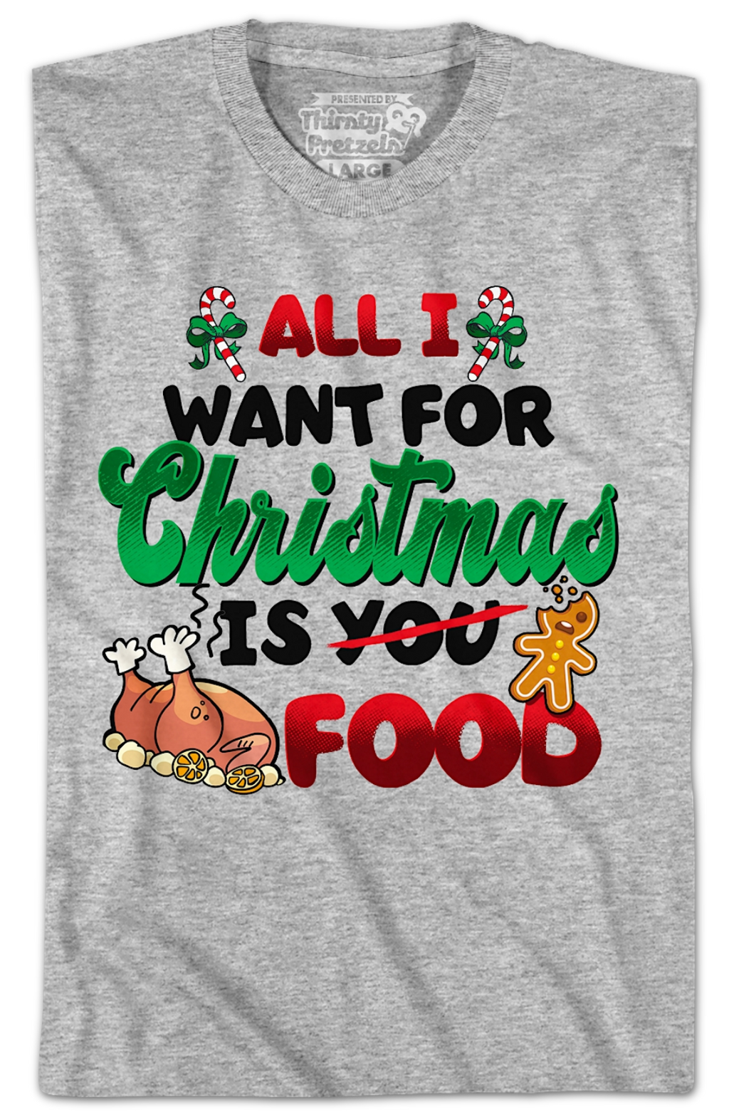 All I Want For Christmas Is Food T-Shirt Hoodie, Sweatshirt | CiraTrend.com (Image 2)