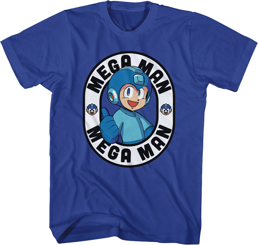 Thumbs Up Oval Mega Man T-Shirt Hoodie, Sweatshirt | CiraTrend.com (Image 1)