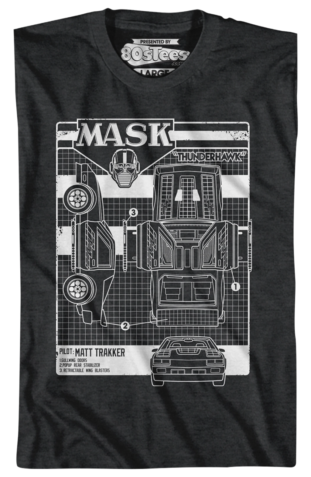 Retro Thunderhawk Schematic MASK T-Shirt Hoodie, Sweatshirt | CiraTrend.com (Image 2)