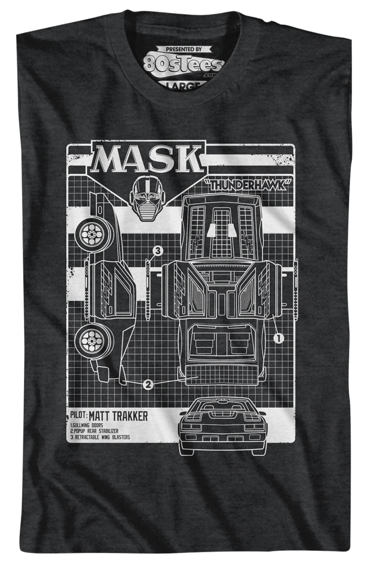 Retro Thunderhawk Schematic MASK T-Shirt Hoodie, Sweatshirt | CiraTrend.com (Image 2)
