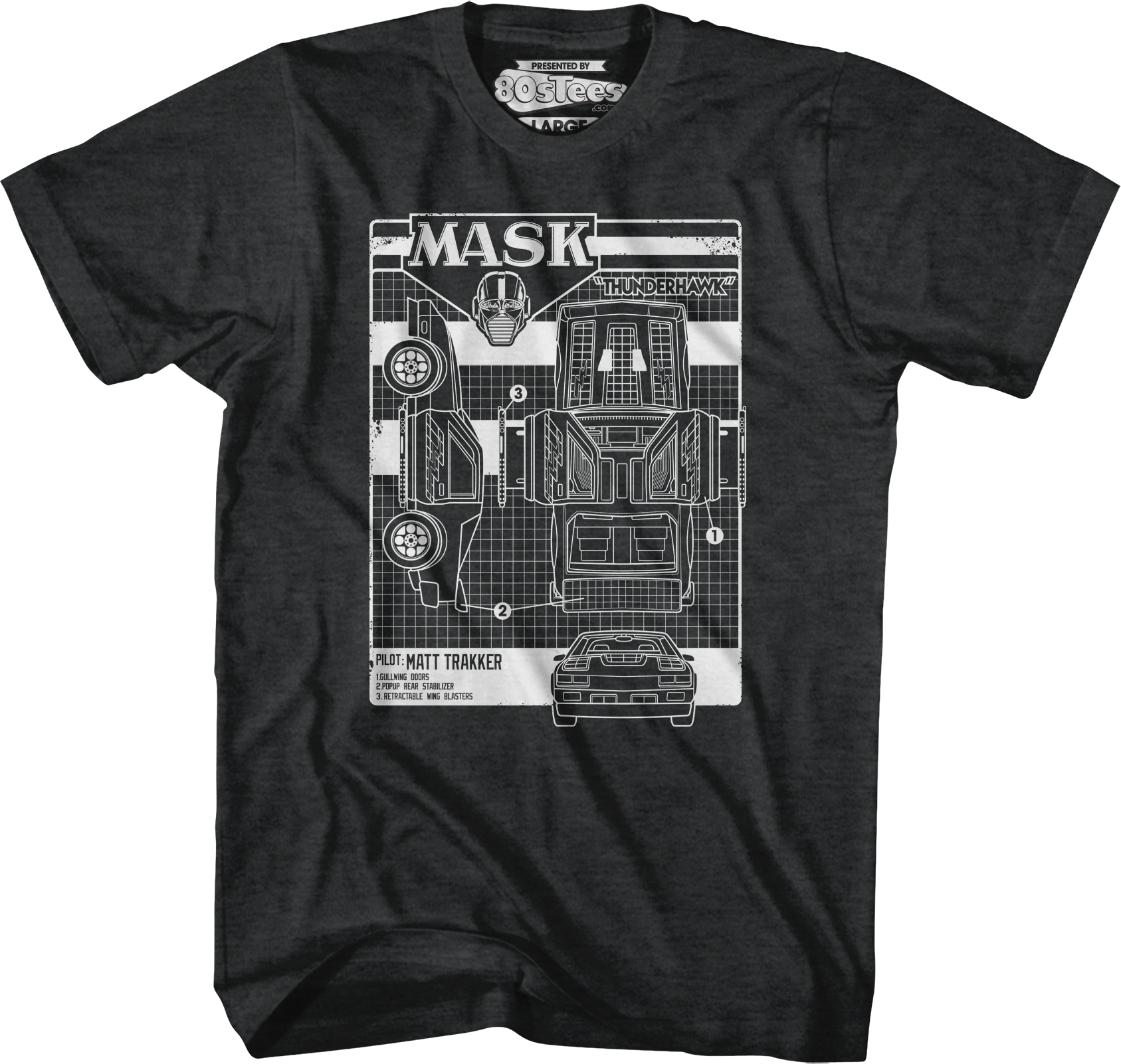 Retro Thunderhawk Schematic MASK T-Shirt Hoodie, Sweatshirt | CiraTrend.com (Image 1)