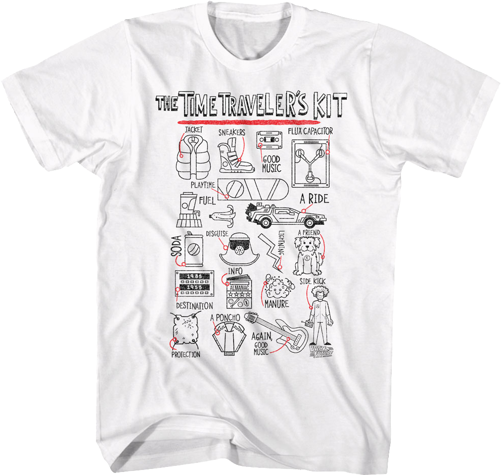 Time Traveler's Kit Back To The Future T-Shirt Hoodie, Sweatshirt | CiraTrend.com (Image 1)