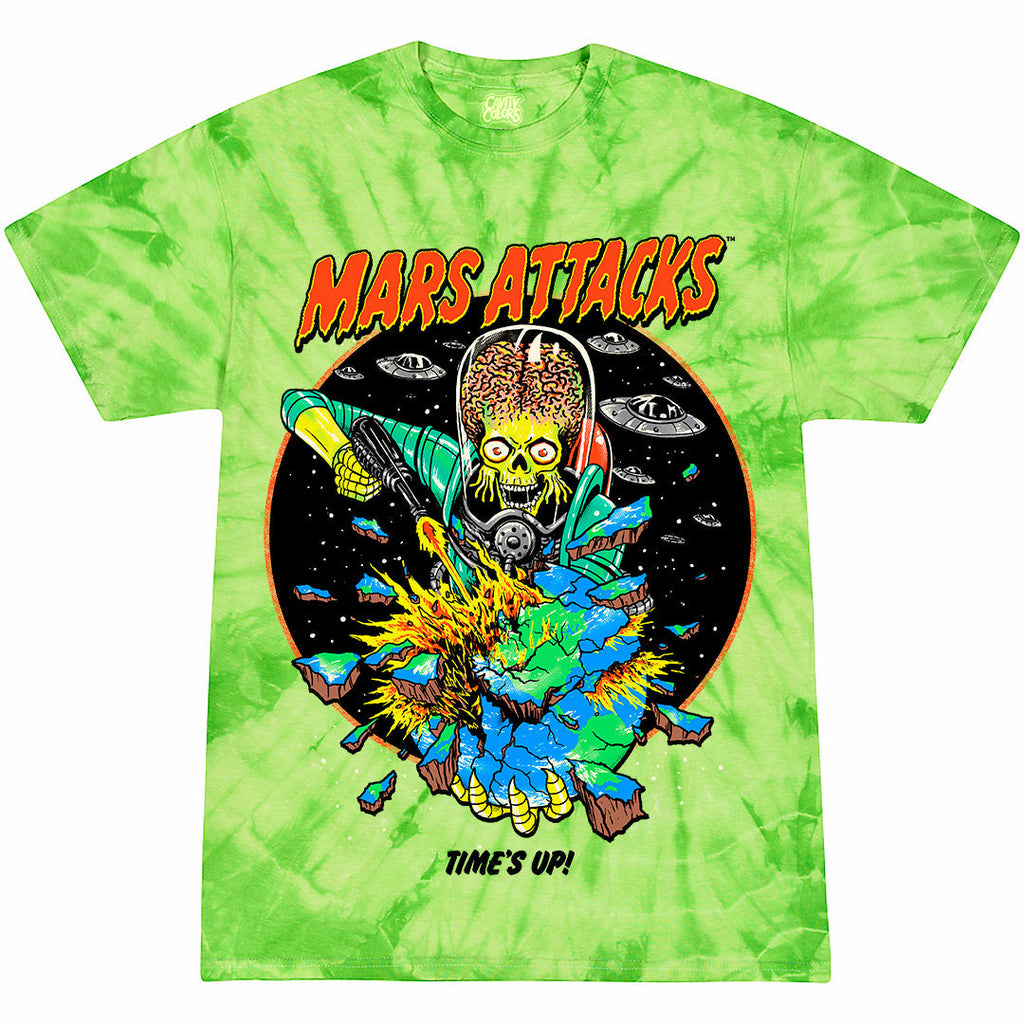 MARS ATTACKS: TIME'S UP - T-SHIRT (MARTIAN GREEN TIE-DYE) Hoodie, Sweatshirt | CiraTrend.com (Image 1)