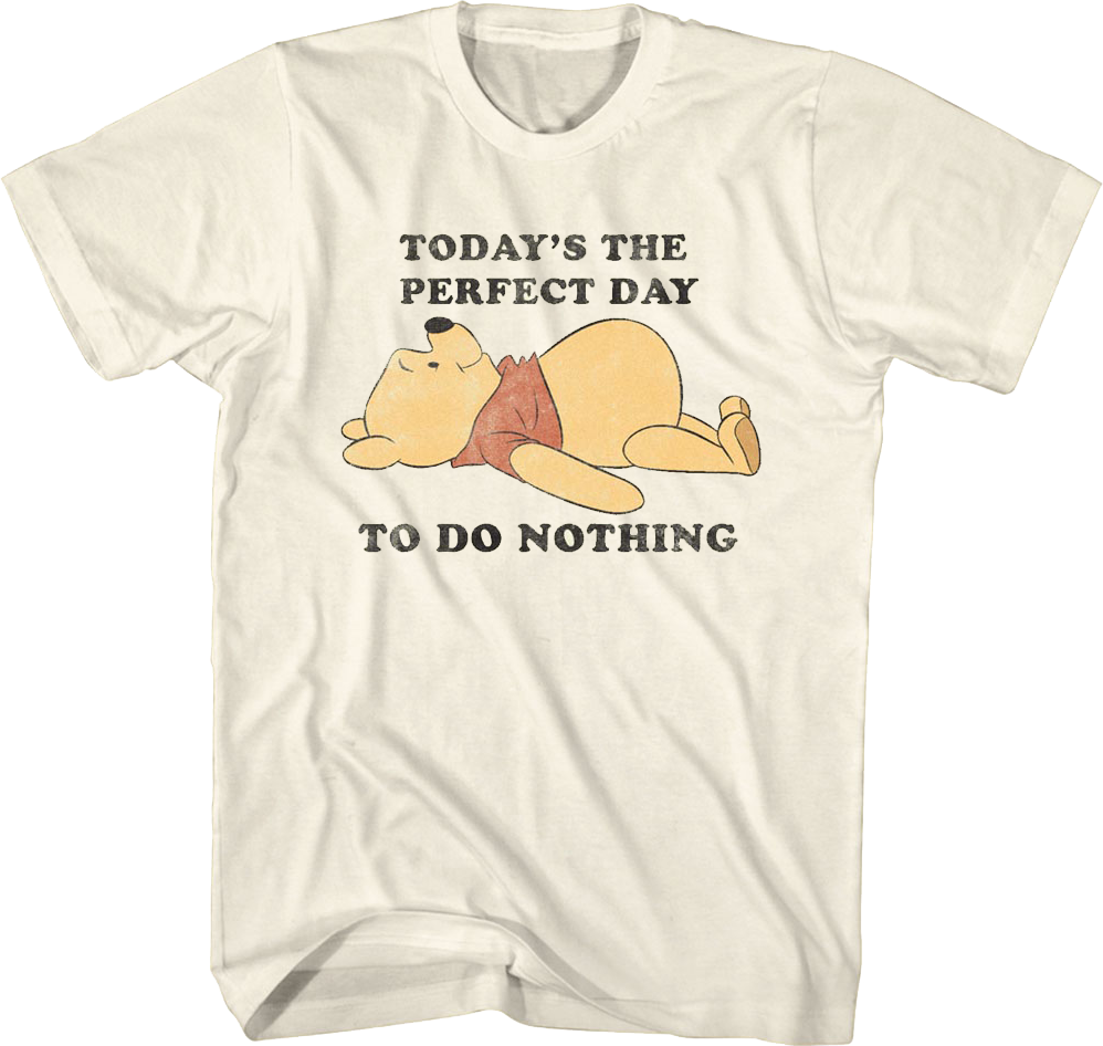 Today's The Perfect Day To Do Nothing Winnie The Pooh T-Shirt Hoodie, Sweatshirt | CiraTrend.com (Image 1)