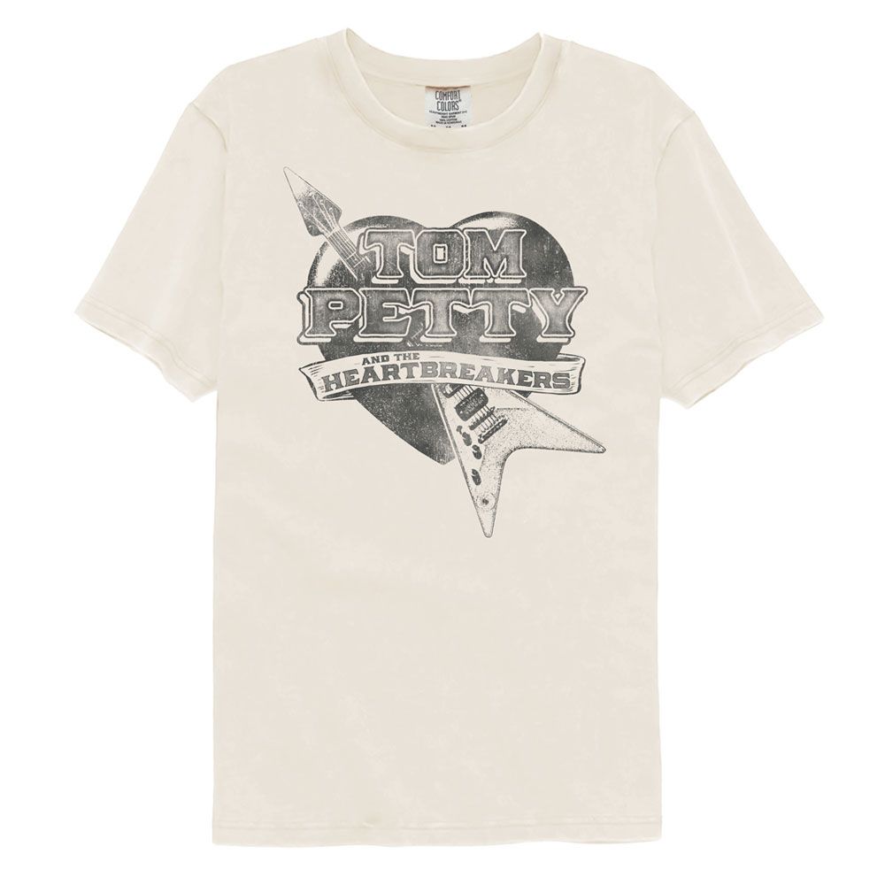 Tom Petty Guitar Heart Comfort Colors T-Shirt Hoodie, Sweatshirt | CiraTrend.com (Image 1)
