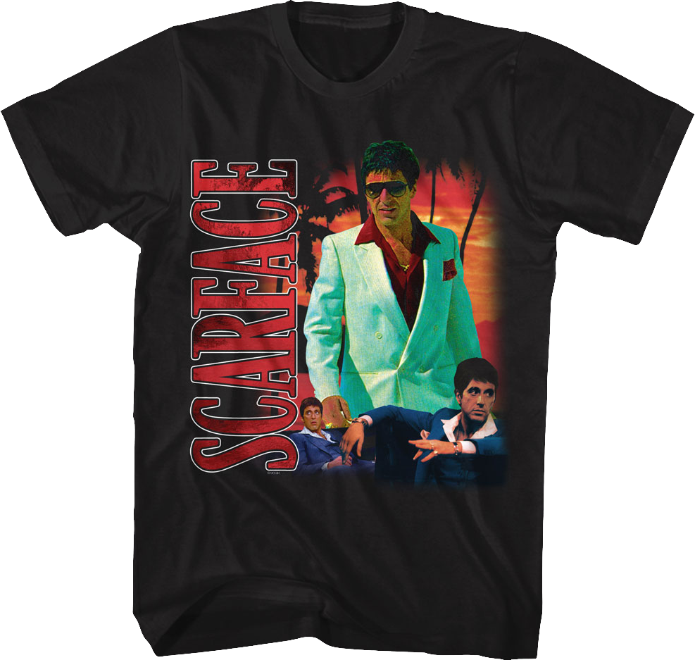 Tony Montana Collage Scarface T-Shirt Hoodie, Sweatshirt | CiraTrend.com (Image 1)