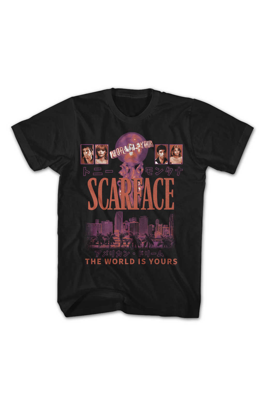Tony Montana & Elvira Hancock The World Is Yours Scarface T-Shirt Hoodie, Sweatshirt | CiraTrend.com (Image 2)