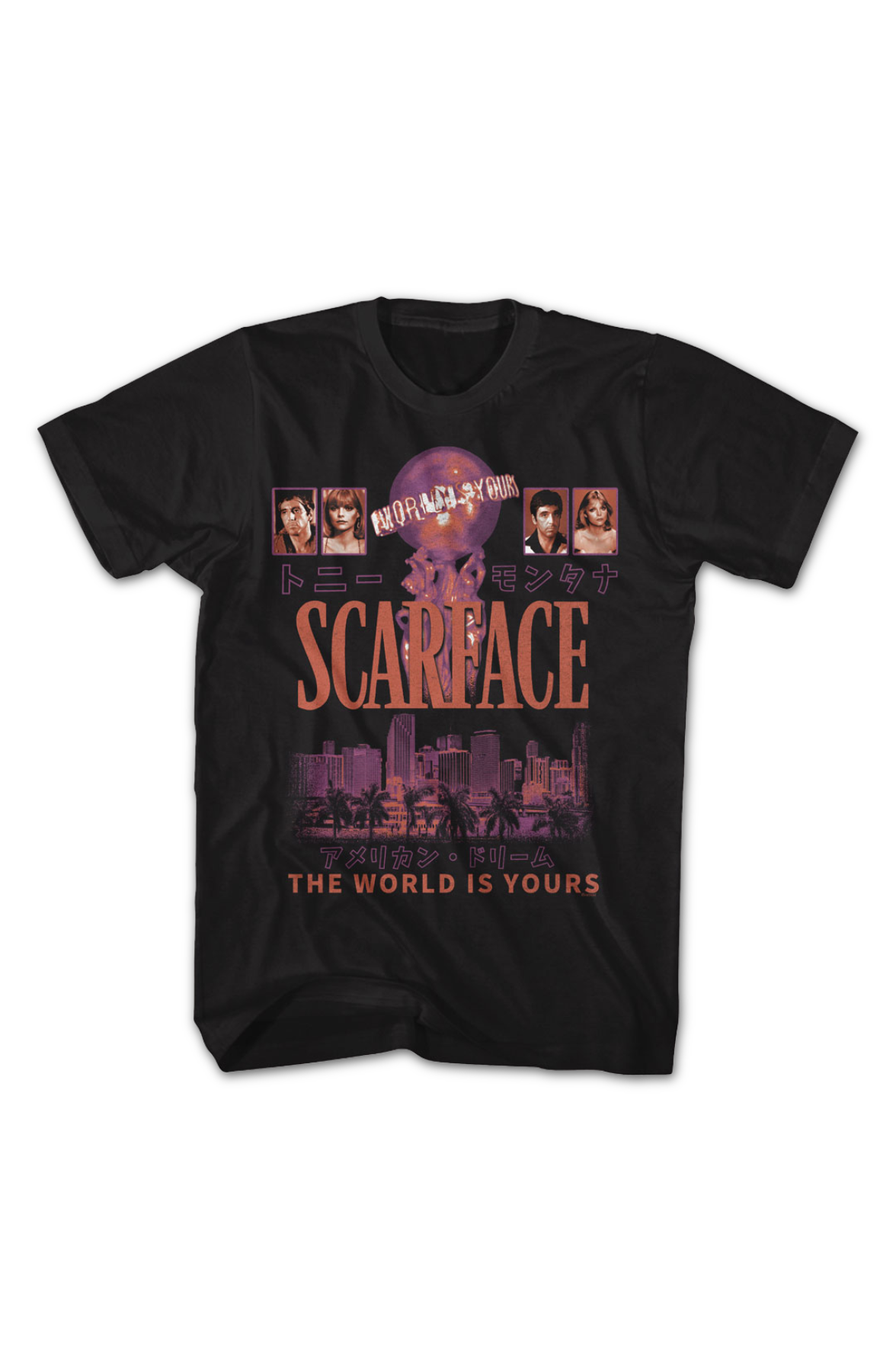 Tony Montana & Elvira Hancock The World Is Yours Scarface T-Shirt Hoodie, Sweatshirt | CiraTrend.com (Image 2)
