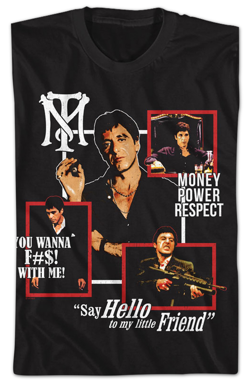 Tony Montana Quotes Collage Scarface T-Shirt Hoodie, Sweatshirt | CiraTrend.com (Image 2)