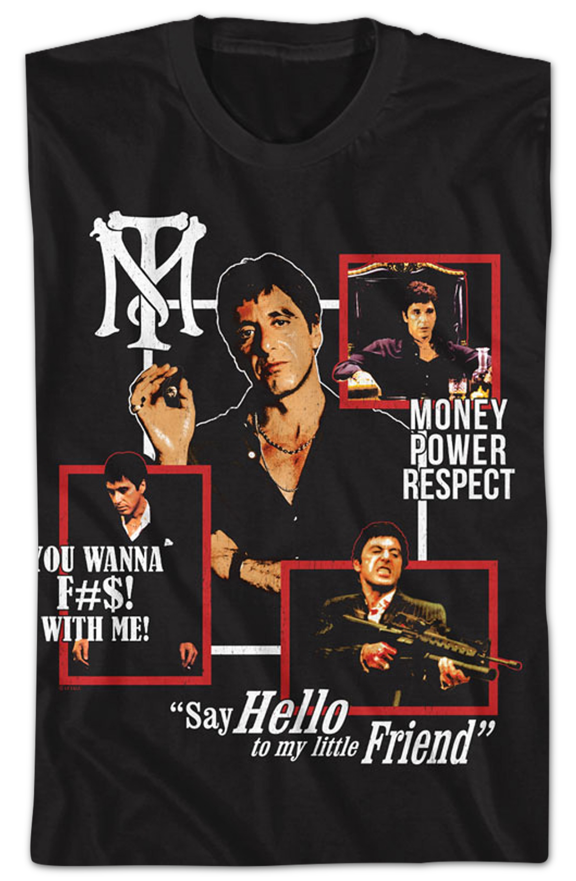 Tony Montana Quotes Collage Scarface T-Shirt Hoodie, Sweatshirt | CiraTrend.com (Image 2)