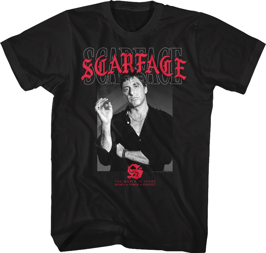 Tony Montana The World Is Yours Scarface T-Shirt Hoodie, Sweatshirt | CiraTrend.com (Image 1)