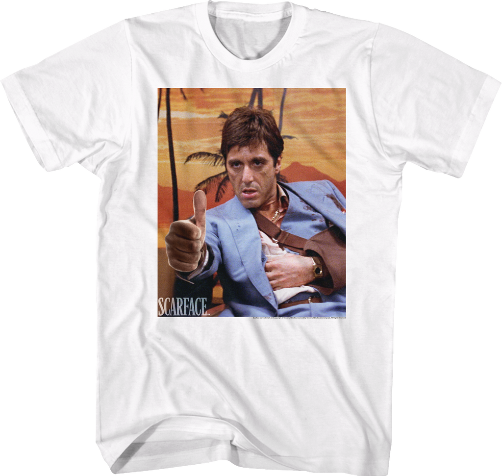 Tony Montana Thumbs Up Scarface T-Shirt Hoodie, Sweatshirt | CiraTrend.com (Image 1)