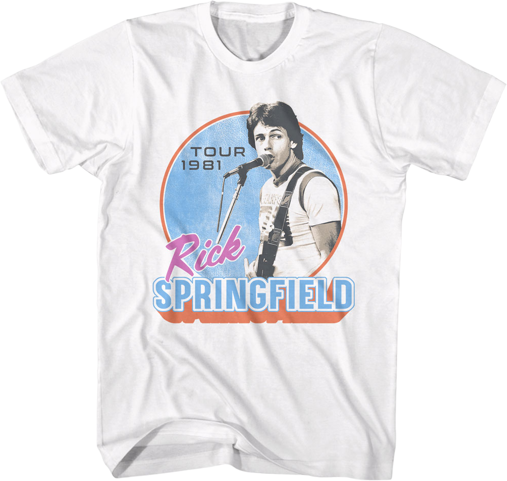 Tour 1981 Rick Springfield T-Shirt Hoodie, Sweatshirt | CiraTrend.com (Image 1)