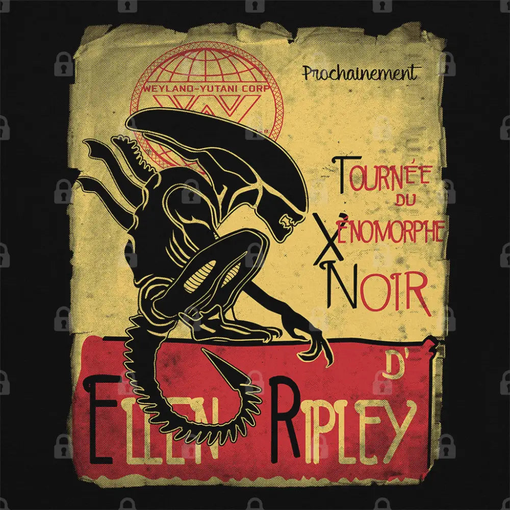 TournÃ©e du Xenomorph Noir T-Shirt Hoodie, Sweatshirt | CiraTrend.com (Image 1)