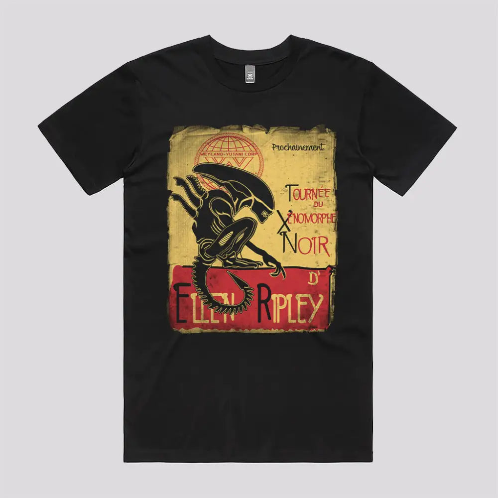TournÃ©e du Xenomorph Noir T-Shirt Hoodie, Sweatshirt | CiraTrend.com (Image 2)