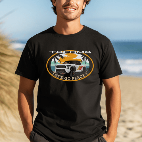 Toyota Men's Big and Tall  Tacoma "Let's Go Places" Tee Hoodie, Sweatshirt | CiraTrend.com (Image 2)