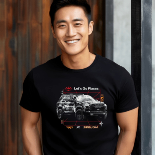 Toyota TRD Sequoia Let's Go Places 4x4 T-shirt Hoodie, Sweatshirt | CiraTrend.com (Image 2)