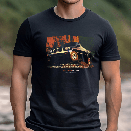Toyota Tacoma Men's Big and Tall Retro T-shirt-Vintage Off Road Hoodie, Sweatshirt | CiraTrend.com (Image 3)